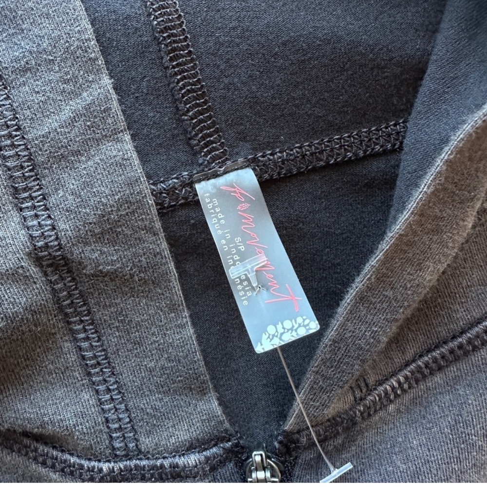 Free People Hot Shot hooded Skortsie. Washed black XS - Picture 3 of 6